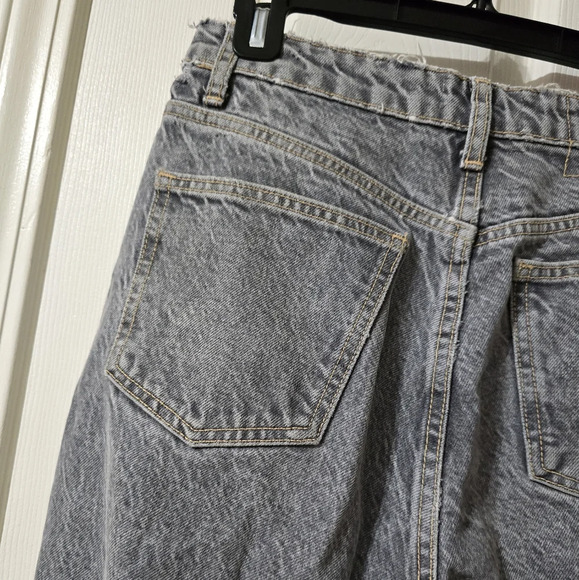 ZARA Gray Stonewash High Rise Straight Leg Jeans, Relaxed Fit, Ankle Length, EUC - Picture 9 of 14